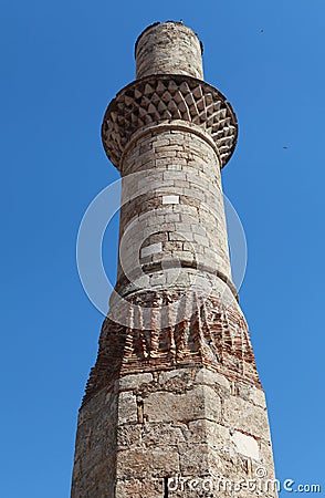 The Korkut (Turuncate Minaret) Mosque, Antalya. Stock Photo