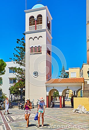 The Church of Agia Paraskevi in the Greek island of Kos. Greece. Editorial Stock Photo