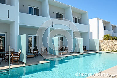 Apartments with pool area Editorial Stock Photo