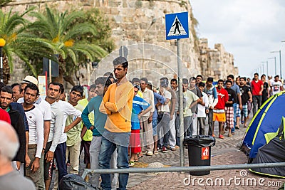 Kos island, Greece - European Refugee Crisis. Editorial Stock Photo