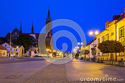 Kosciusko Main Square with Basilica in Bialystok Stock Photo