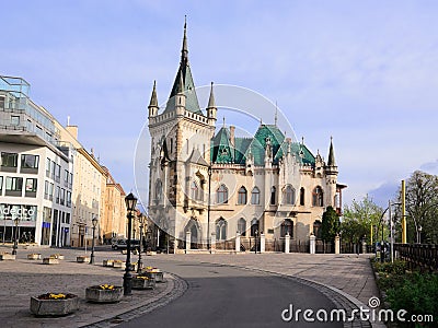 Kosice - Jakabov Palace in morning Editorial Stock Photo