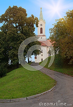 Kostel of St. Michael Archangel, Svabenice Stock Photo