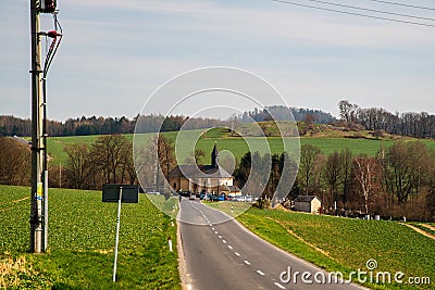 Kostel sv. MÃ¡Å™Ã­ Magdaleny in Bouzov village in Czech republic Stock Photo