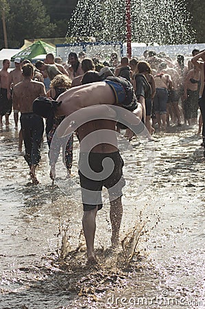 KOSTRZYN, POLAND, Przystanek Woodstock Festival. Editorial Stock Photo