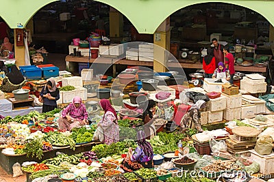 Kota Bharu Central Market, Malaysia Editorial Stock Photo