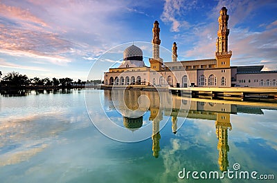 Kota Kinabalu City Mosque Stock Photo