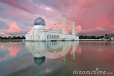 Kota Kinabalu Sabah Floating Mosque Stock Photo