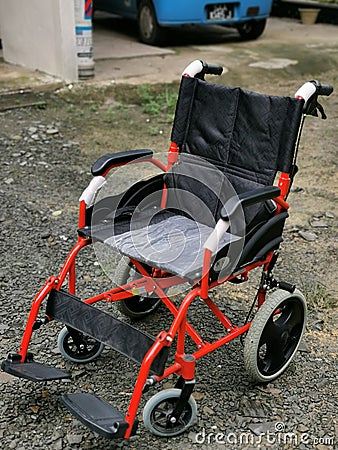 Photo of used wheelchair. Editorial Stock Photo