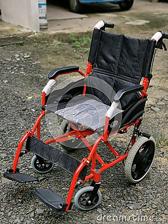 Photo of used wheelchair. Editorial Stock Photo