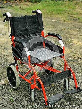 Photo of used wheelchair. Editorial Stock Photo