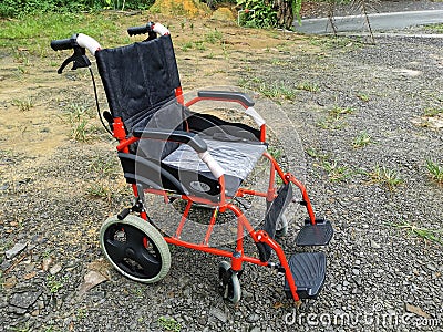 Photo of used wheelchair. Editorial Stock Photo