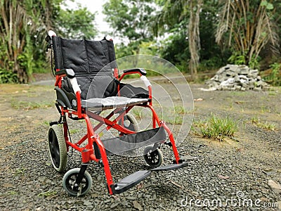 Photo of used wheelchair. Editorial Stock Photo