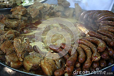 Kotlovina, traditionally prepared meal in northern Croatia Stock Photo