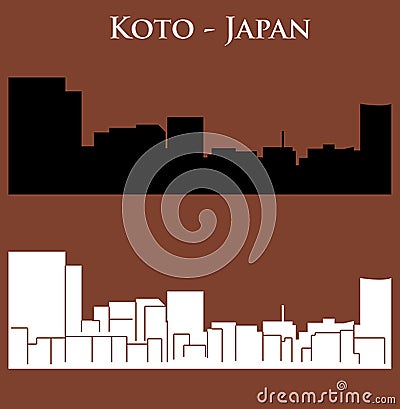 Koto, Japan Vector Illustration