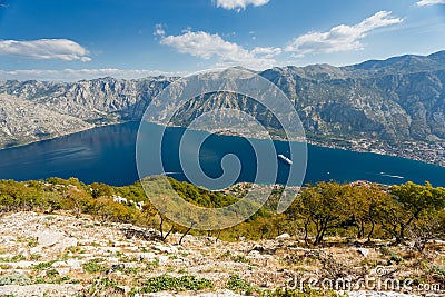 Kotor, Montenegro. Seen from above Stock Photo