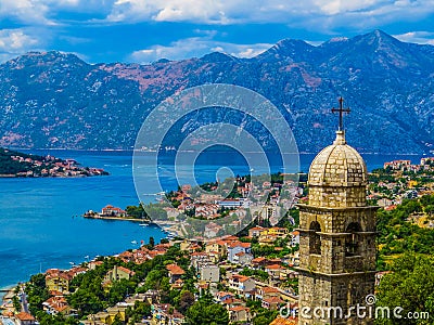 Kotor Fjord, Montenegro Stock Photo