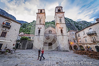 Cathedral in Kotor Editorial Stock Photo