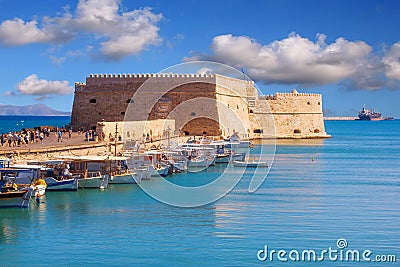 Koules fortress The Venetian Castle of Heraklion in Heraklion city, Crete island Stock Photo