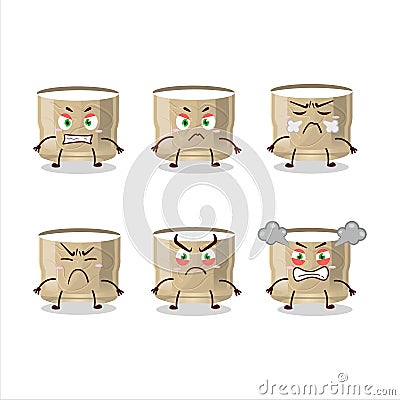 Koumiss drink cartoon character with various angry expressions Vector Illustration