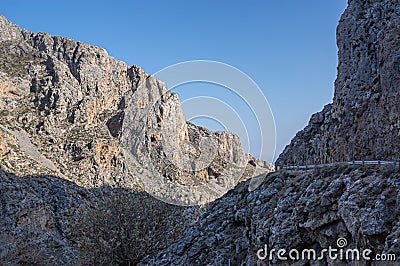 Kourtaliotiko gorge canyon, Crete island, Greece Stock Photo