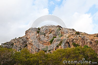 The Kourtaliotiko Gorge. Crete in Greece. Stock Photo