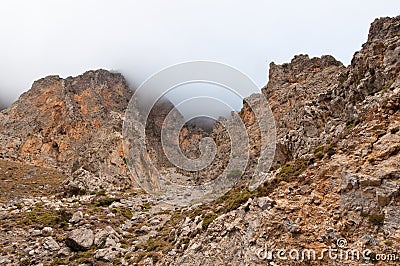 The Kourtaliotiko Gorge, detail. Crete, Greece. Stock Photo