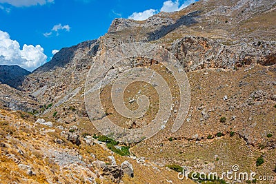 Kourtaliotiko Gorge at Greek island Crete Stock Photo