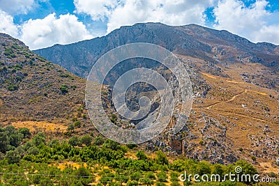 Kourtaliotiko Gorge at Greek island Crete Stock Photo