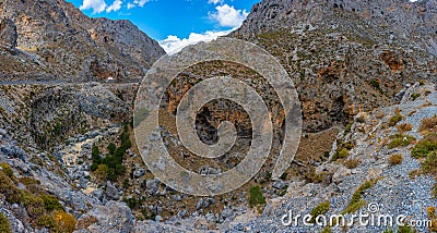 Kourtaliotiko Gorge at Greek island Crete Stock Photo