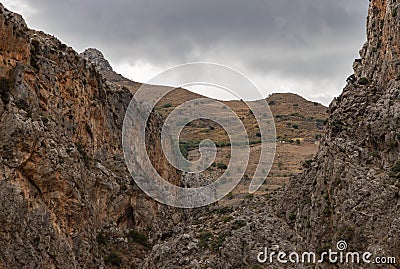 Kourtaliotiko Gorge Stock Photo