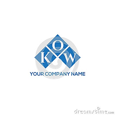 KOW letter logo design on WHITE background. KOW creative initials letter logo concept. Vector Illustration