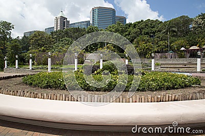 Nice Kowloon park in city Hongkong, China Editorial Stock Photo