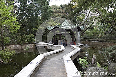 Kowloon Park Hong Kong people painting Editorial Stock Photo