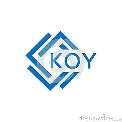 KOY letter logo design on white background. KOY creative circle letter logo concept Vector Illustration