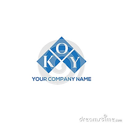 KOY letter logo design on WHITE background. KOY creative initials letter logo concept Vector Illustration
