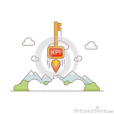 KPI growth concept Vector Illustration