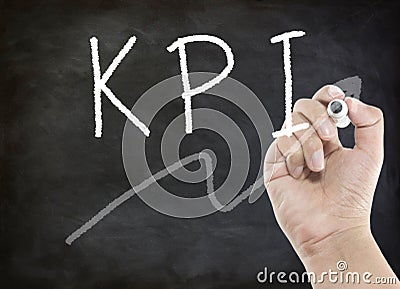 KPI hand writing Stock Photo