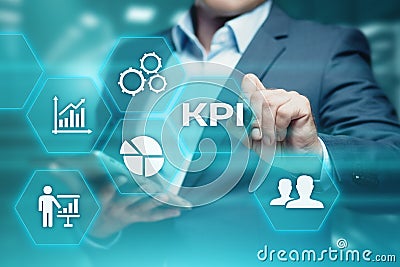 KPI Key Performance Indicator Business Internet Technology Concept Stock Photo