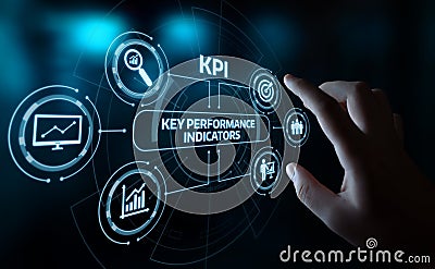 KPI Key Performance Indicator Business Internet Technology Concept Stock Photo