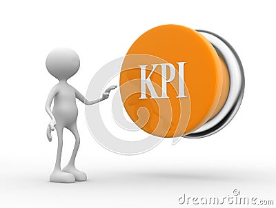 KPI ( Key Performance Indicator ) button Stock Photo