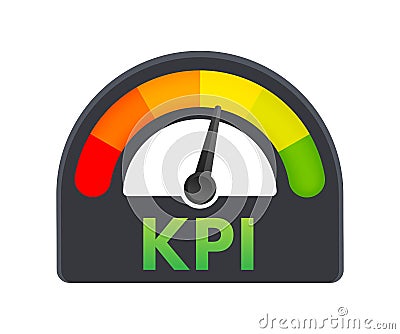 KPI Key Performance Indicator. Measurement, Optimization, Strategy. Vector illustration Vector Illustration