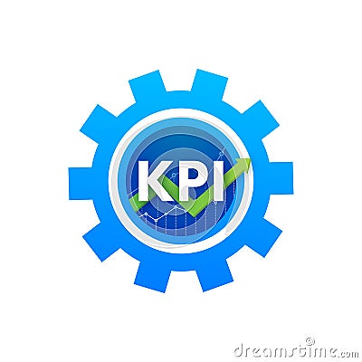 KPI Key Performance Indicator. Measurement, Optimization, Strategy. Vector illustration Vector Illustration