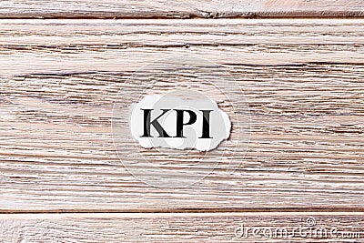KPI - Key Performance Indicator word cloud, business concept Stock Photo