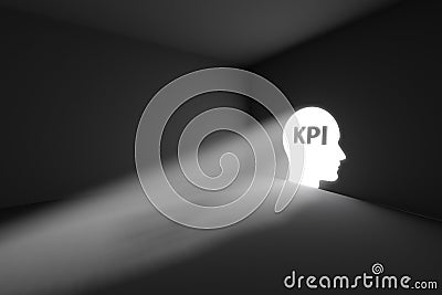 KPI rays volume light concept Cartoon Illustration