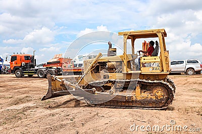 Truck and Heavy equipment by Agricultural Land Reform Office prepare to build infrastructure Editorial Stock Photo