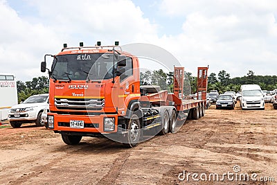 Truck and Heavy equipment by Agricultural Land Reform Office prepare to build infrastructure Editorial Stock Photo