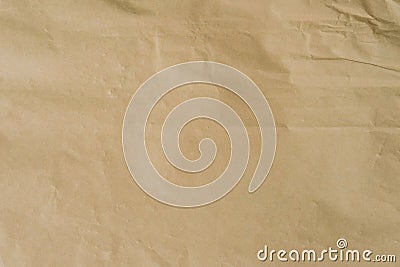 Kraft brown paper and crumpled background texture with space. Stock Photo