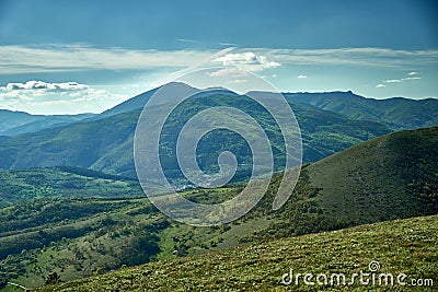 Kraishte mountains, Bulgaria, in spring Stock Photo