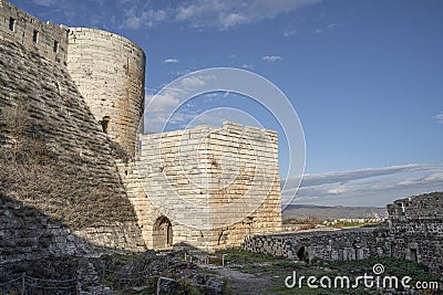Krak des Chevaliers, Castle of the Knights, Qalaat al Hosn, Syria Stock Photo